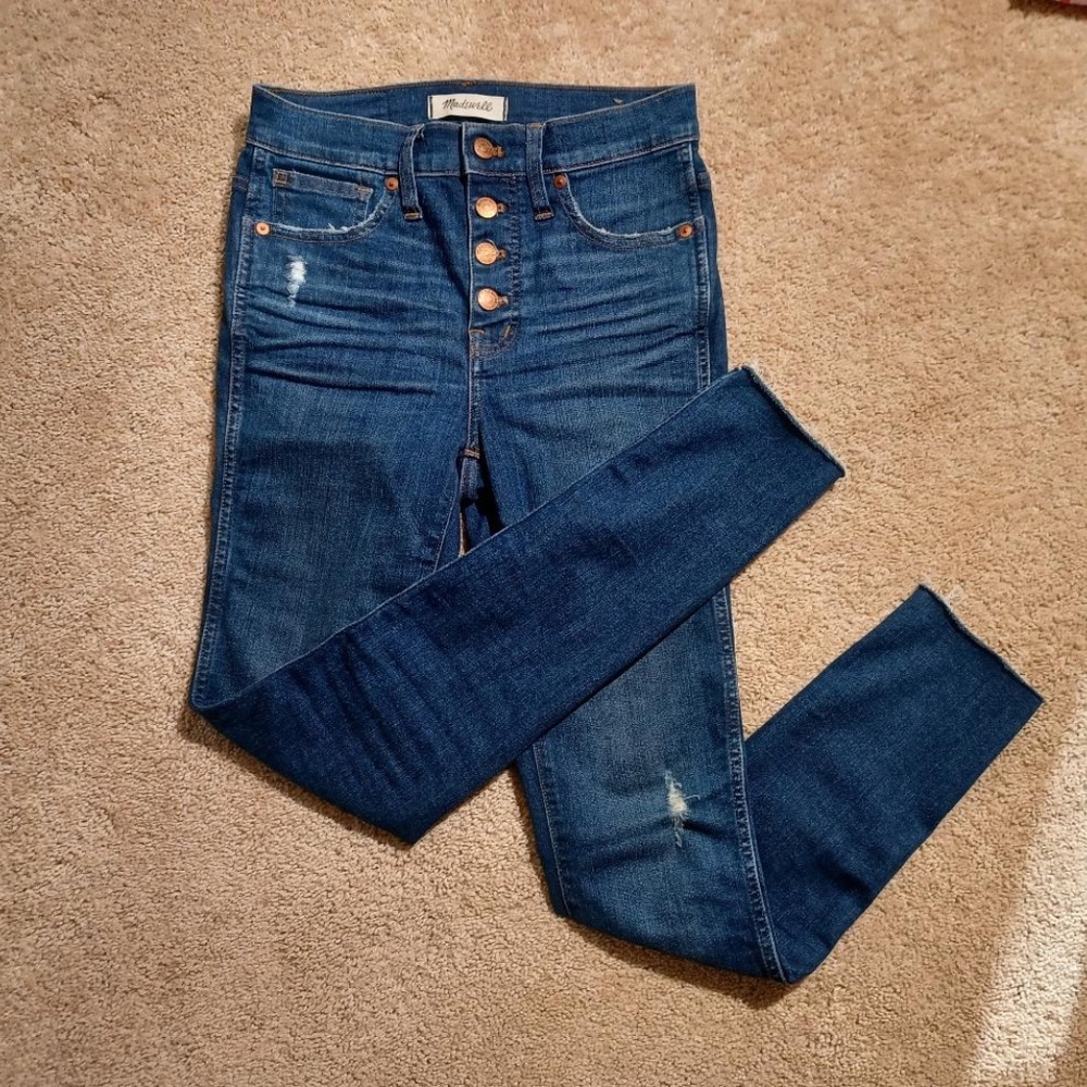 MADEWELL 10" High-Rise Skinny Jeans in Hanna Wash J7914 - Picture 2 of 8